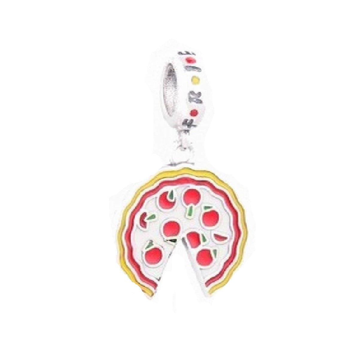 Charm Pizza Friends - 100% Prata 925 Esmaltada